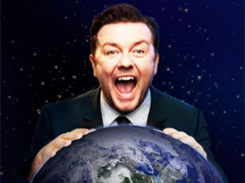 Ricky Gervais publicity image for Science tour