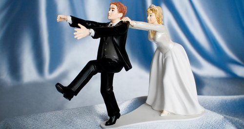 Wedding bride and groom